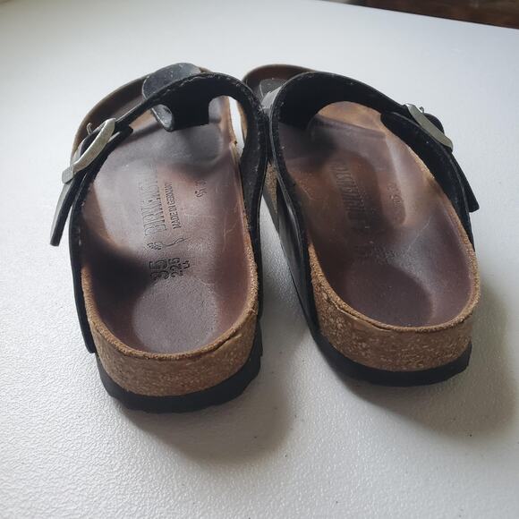 Birkenstock Sandals Womens Size 35 Black Gizeh Thong Cork Footbed Comfort - Picture 4 of 9